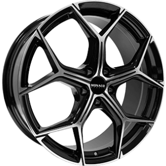 MONACO WHEELS GP16 Gloss Black / Polished 18x8,0 ET40 - Model 3 / Y Juniper