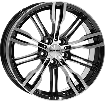 MONACO WHEELS GP8 Gloss Black / Polished 19x8,0 ET32 - Model S (-> 2021)