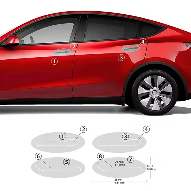 PPF suojakalvot ovenkahvoille - Model 3 / Y